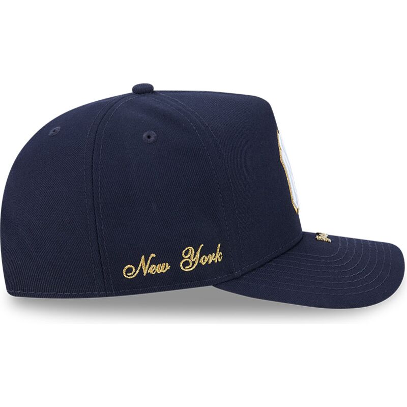 cappello-curvo-blu-marino-snapback-9fifty-a-frame-precurved-visor-pin-dei-new-york-yankees-mlb-di-new-era