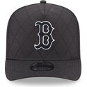 cappello-curvo-nero-snapback-9fifty-a-frame-precurved-checkered-dei-boston-red-sox-mlb-di-new-era