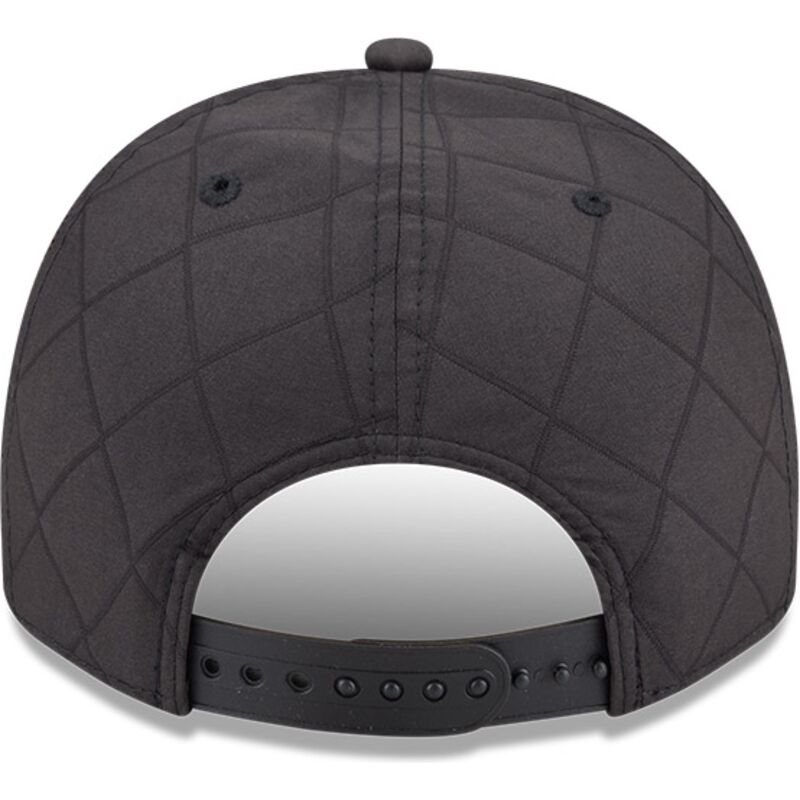 cappello-curvo-nero-snapback-9fifty-a-frame-precurved-checkered-dei-boston-red-sox-mlb-di-new-era