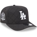 cappello-curvo-nero-snapback-9fifty-a-frame-precurved-checkered-dei-los-angeles-dodgers-mlb-di-new-era