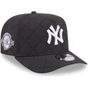 cappello-curvo-nero-snapback-9fifty-a-frame-precurved-checkered-dei-new-york-yankees-mlb-di-new-era