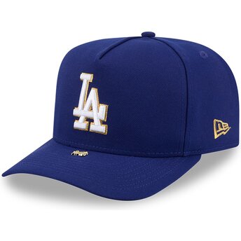 Cappello curvo blu snapback 9FIFTY A Frame Precurved Visor Pin dei Los Angeles Dodgers MLB di New Era