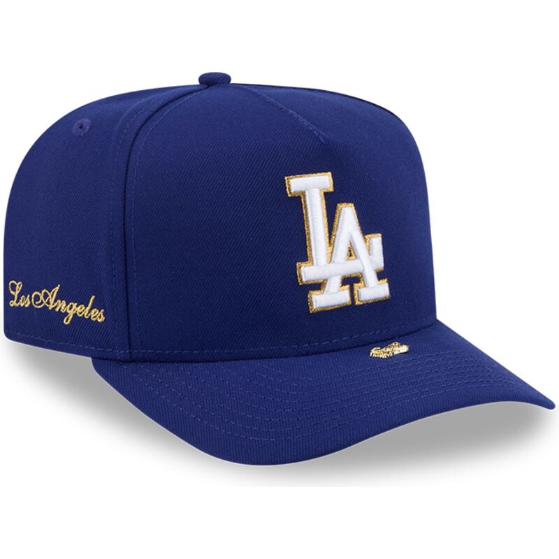 cappello-curvo-blu-snapback-9fifty-a-frame-precurved-visor-pin-dei-los-angeles-dodgers-mlb-di-new-era