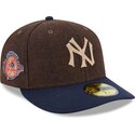 cappello-curvo-marrone-aderente-59fifty-precurved-dei-new-york-yankees-mlb-di-new-era