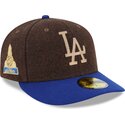 cappello-curvo-marrone-aderente-59fifty-precurved-dei-los-angeles-dodgers-mlb-di-new-era