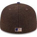 cappello-curvo-marrone-aderente-59fifty-precurved-dei-los-angeles-dodgers-mlb-di-new-era
