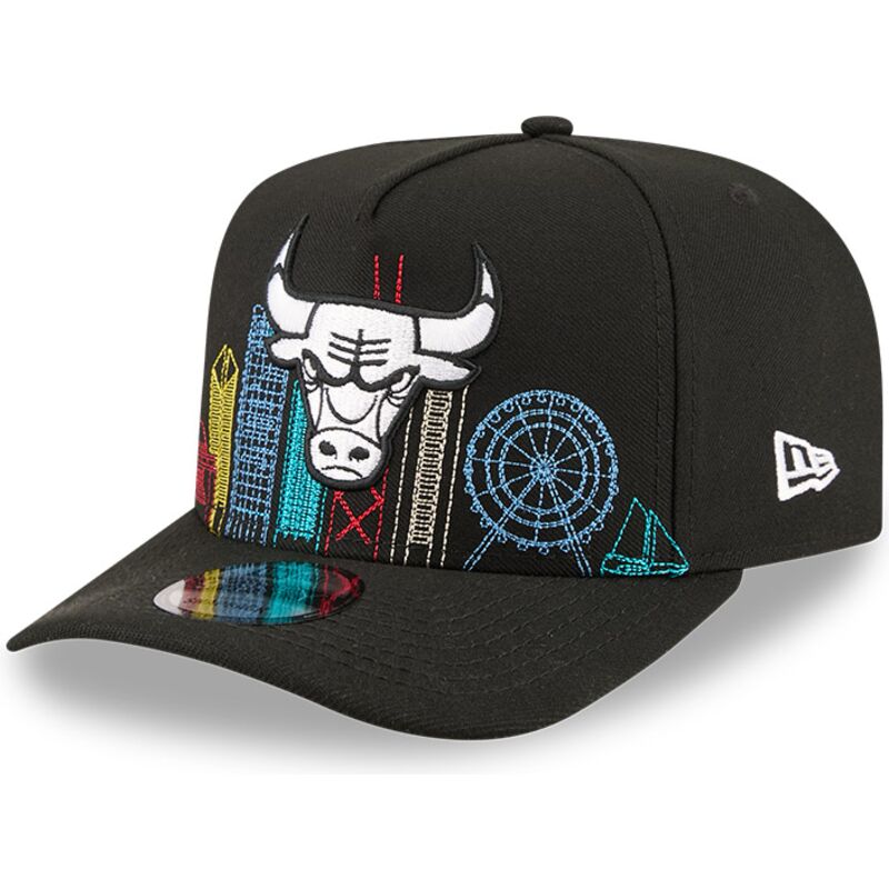 cappello-curvo-nero-snapback-9fifty-a-frame-precurved-skyline-dei-chicago-bulls-nba-di-new-era cappello-curvo-nero-snapback-9fifty-a-frame-precurved-skyline-dei-chicago-bulls-nba-di-new-era