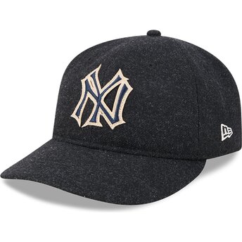 Cappello curvo nero cinghia regolabile 9FIFTY Retro Crown Precurved dei New York Yankees MLB di New Era