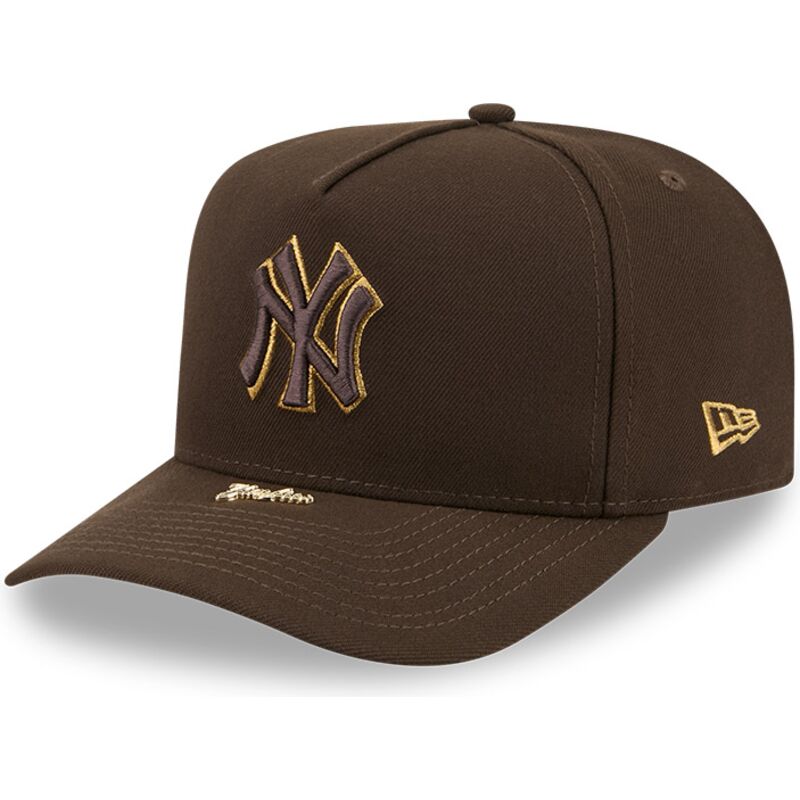 cappello-curvo-marrone-snapback-9fifty-a-frame-precurved-visor-pin-dei-new-york-yankees-mlb-di-new-era cappello-curvo-marrone-snapback-9fifty-a-frame-precurved-visor-pin-dei-new-york-yankees-mlb-di-new-era