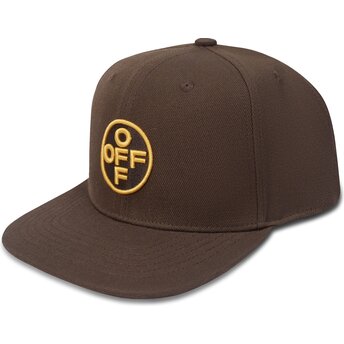 Cappello piatto marrone snapback Off Embroidered Twill di L/AB c/o Off-White™