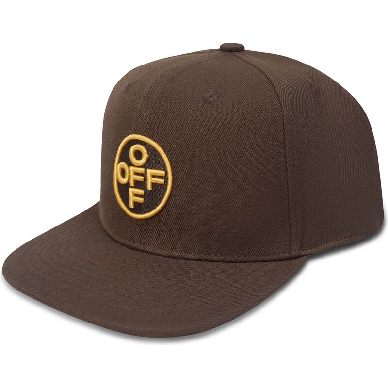 cappello-piatto-marrone-snapback-off-embroidered-twill-di-l-ab-c-o-off-white