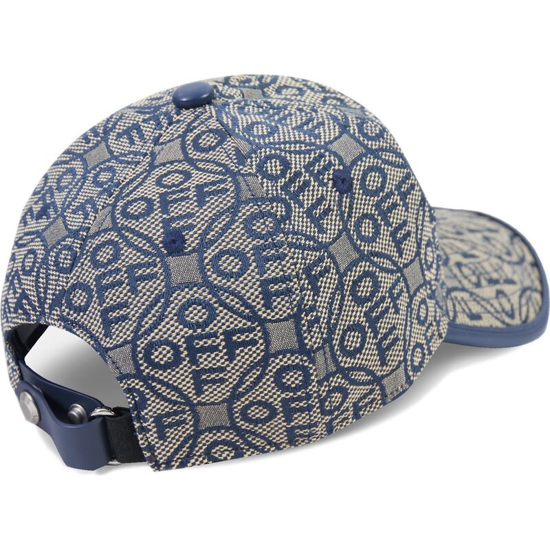 cappello-curvo-blu-marino-cinghia-regolabile-off-jacquard-canvas-di-l-ab-c-o-off-white