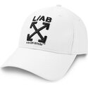 cappello-curvo-bianco-cinghia-regolabile-clamp-arrows-pu-leather-di-l-ab-c-o-off-white