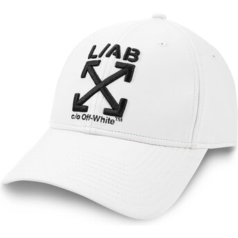 Cappello curvo bianco cinghia regolabile Clamp Arrows PU Leather di L/AB c/o Off-White™