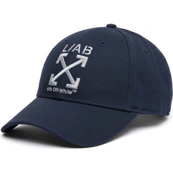 Cappello curvo blu marino cinghia regolabile Clamp Arrows Twill di L/AB c/o Off-White™