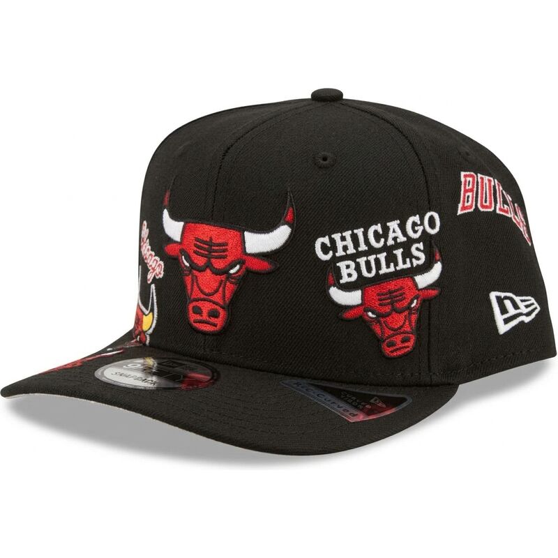 cappello-curvo-nero-snapback-9fifty-a-frame-precurved-multi-patch-dei-chicago-bulls-nba-di-new-era cappello-curvo-nero-snapback-9fifty-a-frame-precurved-multi-patch-dei-chicago-bulls-nba-di-new-era