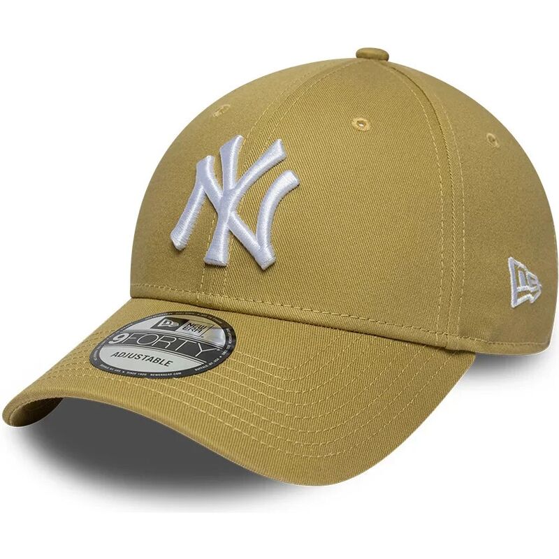 cappello-curvo-kaki-cinghia-regolabile-9forty-league-essential-dei-new-york-yankees-mlb-di-new-era