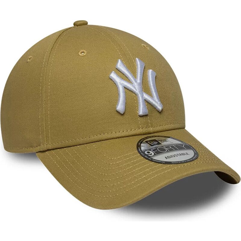 cappello-curvo-kaki-cinghia-regolabile-9forty-league-essential-dei-new-york-yankees-mlb-di-new-era