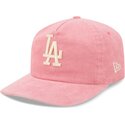 cappello-curvo-rosa-cinghia-regolabile-19twenty-precurved-corduroy-pastel-dei-los-angeles-dodgers-mlb-di-new-era