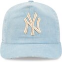 cappello-curvo-blu-cinghia-regolabile-19twenty-precurved-corduroy-pastel-dei-new-york-yankees-mlb-di-new-era