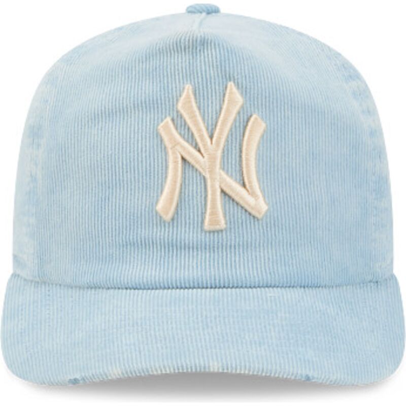 cappello-curvo-blu-cinghia-regolabile-19twenty-precurved-corduroy-pastel-dei-new-york-yankees-mlb-di-new-era