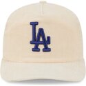 cappello-curvo-beige-cinghia-regolabile-19twenty-precurved-corduroy-pastel-dei-los-angeles-dodgers-mlb-di-new-era