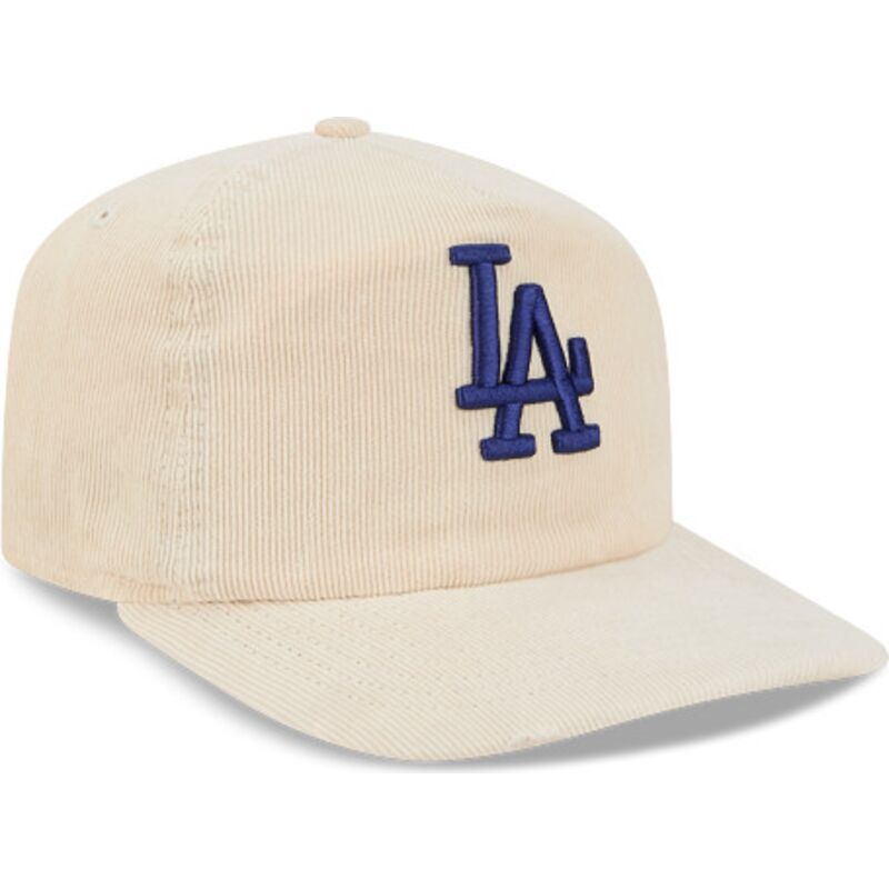 cappello-curvo-beige-cinghia-regolabile-19twenty-precurved-corduroy-pastel-dei-los-angeles-dodgers-mlb-di-new-era