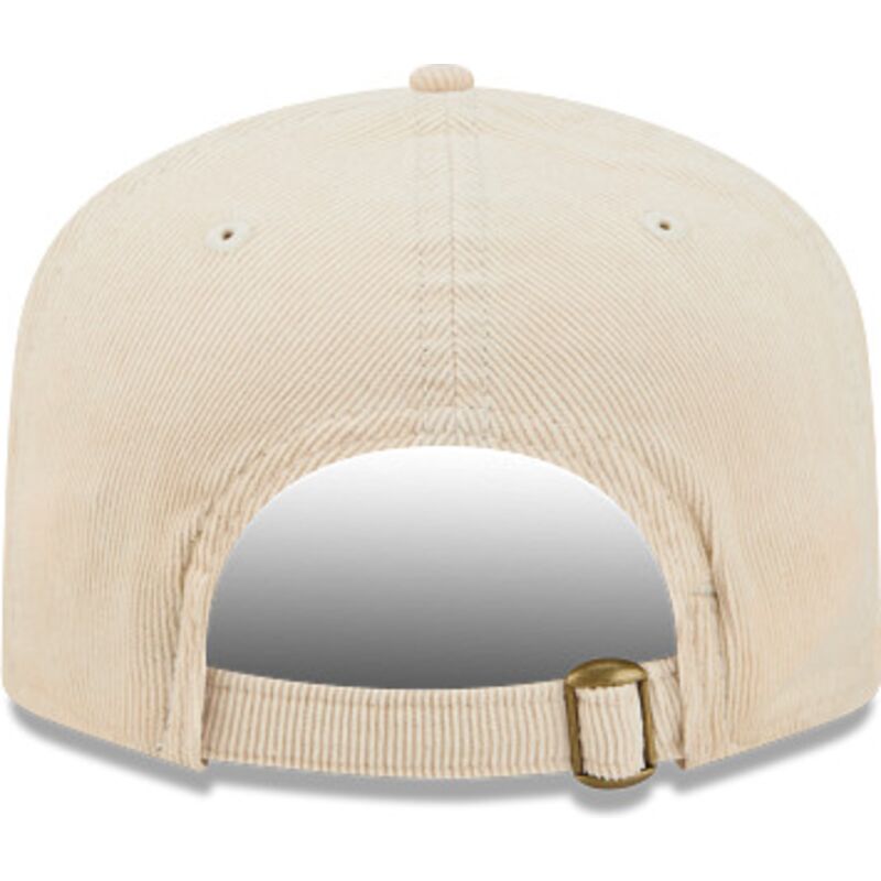 cappello-curvo-beige-cinghia-regolabile-19twenty-precurved-corduroy-pastel-dei-los-angeles-dodgers-mlb-di-new-era