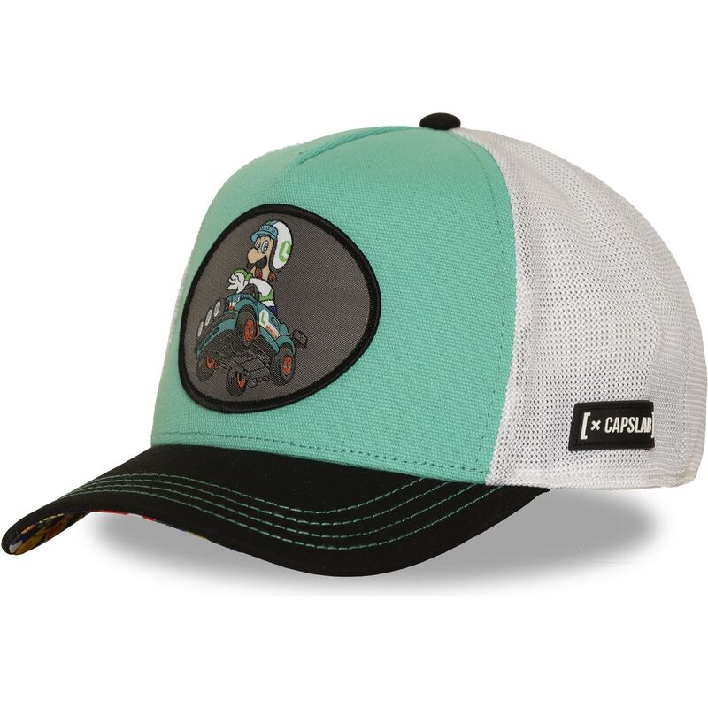 cappello-curvo-multicolore-snapback-smk4-lui-bros-luigi-super-mario-bros-di-capslab