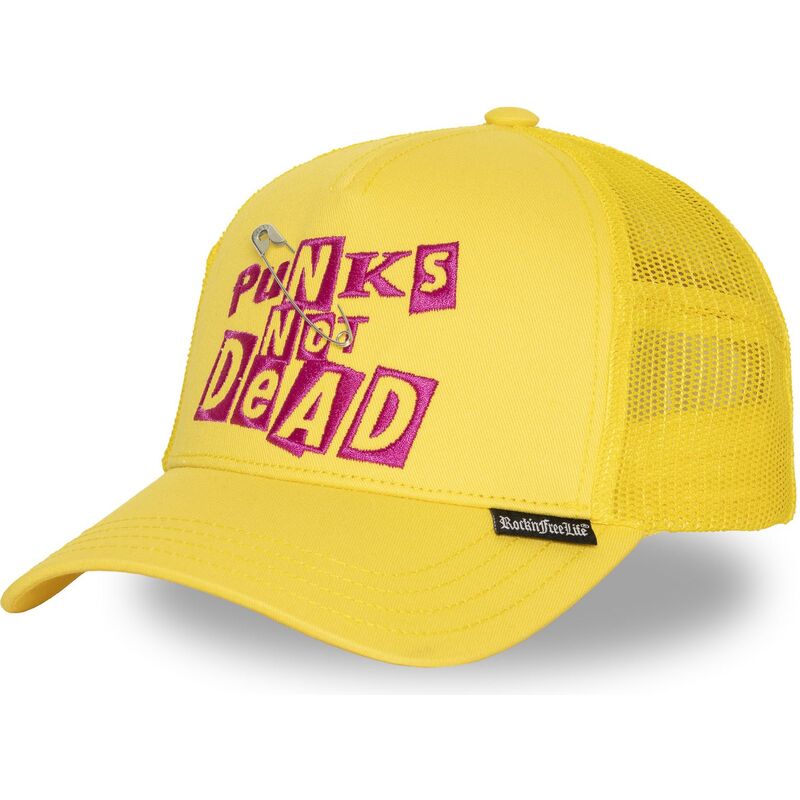 cappello-curvo-giallo-snapback-n294-punks-not-dead-di-rocknfreelife
