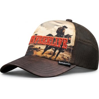 Cappello curvo marrone snapback N°236 Rodeo di Rock’nFreeLife