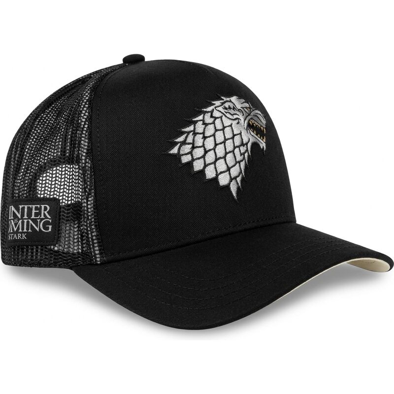 cappello-curvo-nero-snapback-got2-sta-casata-stark-gioco-di-troni-di-capslab cappello-curvo-nero-snapback-got2-sta-casata-stark-gioco-di-troni-di-capslab