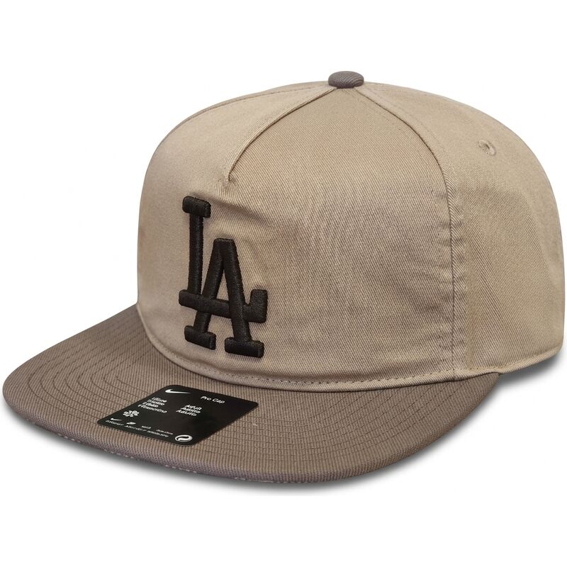 cappello-piatto-beige-cinghia-regolabile-pro-unstructured-5-panel-dei-los-angeles-dodgers-mlb-di-nike