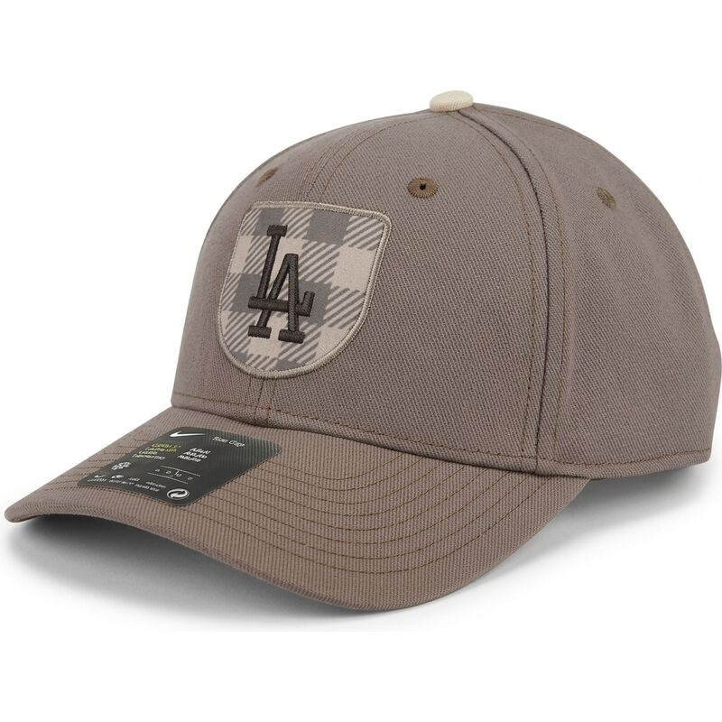 cappello-curvo-marrone-snapback-dri-fit-rise-structured-dei-los-angeles-dodgers-mlb-di-nike