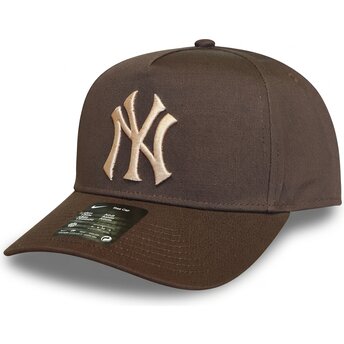 Cappello curvo marrone snapback Rise Structured A-Frame26 dei New York Yankees MLB di Nike