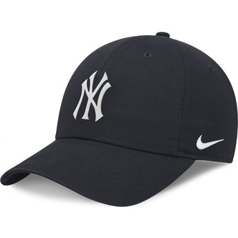 Cappello curvo blu marino cinghia regolabile Club Unstructured Organic Cotton dei New York Yankees MLB di Nike