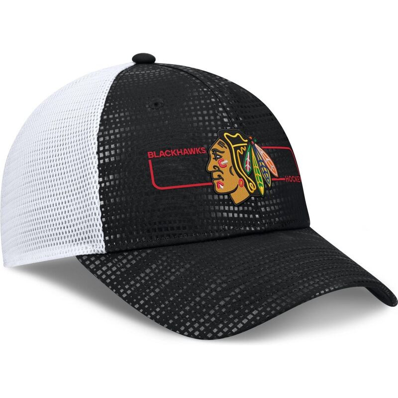 cappello-curvo-nero-snapback-structured-meshback-dei-chicago-blackhawks-nhl-di-fanatics