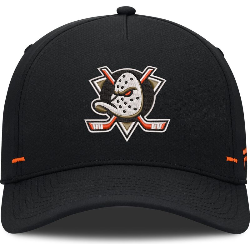cappello-curvo-nero-snapback-structured-a-frame-dei-anaheim-ducks-nhl-di-fanatics