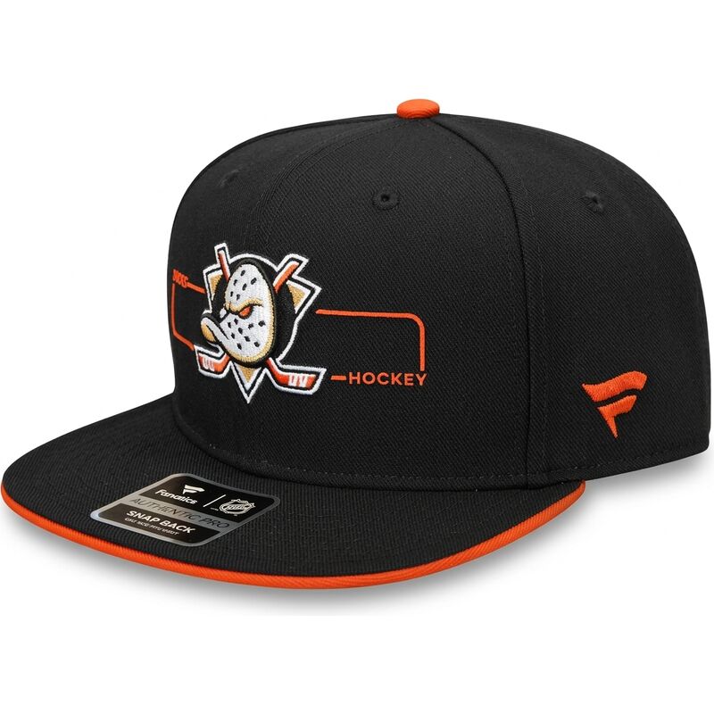 cappello-piatto-nero-snapback-structured-dei-anaheim-ducks-nhl-di-fanatics