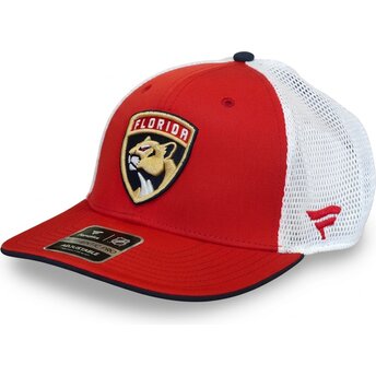 Cappello curvo rosso snapback Structured Mid-Crown dei Florida Panthers NHL di Fanatics