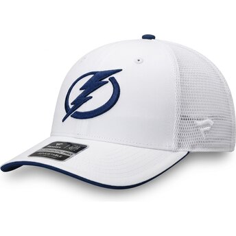 Cappello curvo bianco snapback Structured Mid-Crown dei Tampa Bay Lightning NHL di Fanatics
