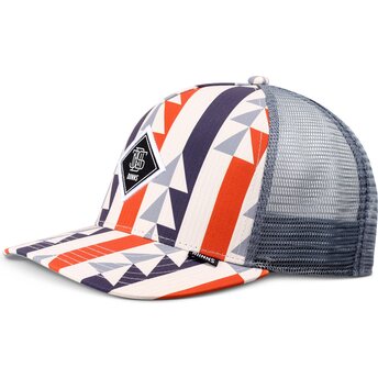 Cappello curvo multicolore snapback HFT Bauhaus Aztek di Djinns