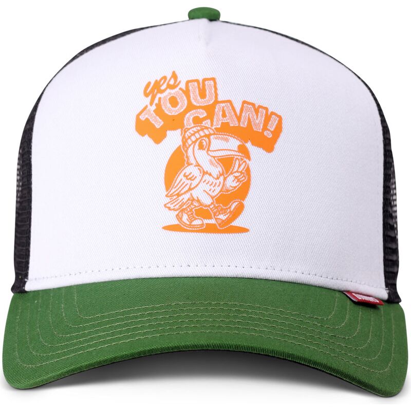 cappello-curvo-verde-snapback-hft-toucan-di-djinns