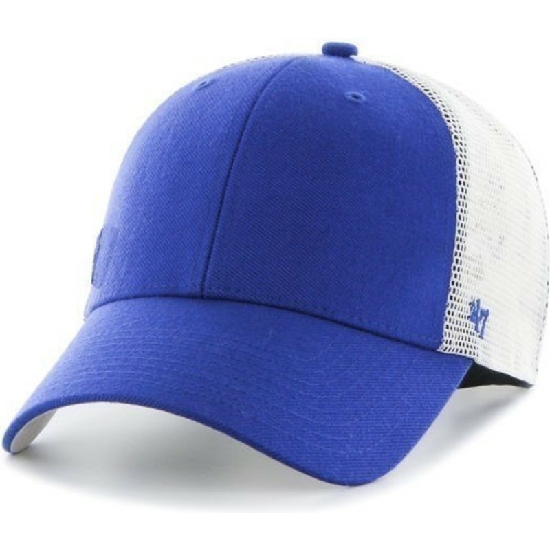 cappellino-trucker-blu-con-logo-piccolo-di-mlb-los-angeles-dodgers-di-47-brand