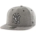 cappelli-piatta-nero-snapback-tejido-vaquero-dei-new-york-yankees-mlb-di-47-brand