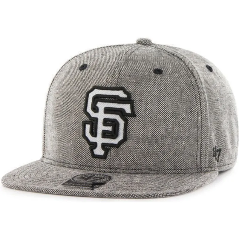 cappelli-piatta-nero-snapback-tejido-vaquero-dei-san-francisco-giants-mlb-di-47-brand cappelli-piatta-nero-snapback-tejido-vaquero-dei-san-francisco-giants-mlb-di-47-brand