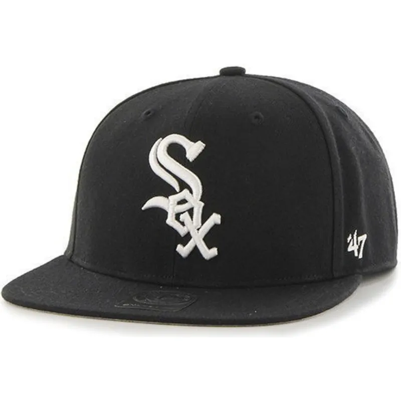 cappelli-piatta-nero-snapback-lisa-dei-chicago-white-sox-mlb-di-47-brand cappelli-piatta-nero-snapback-lisa-dei-chicago-white-sox-mlb-di-47-brand