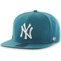 cappellino-visiera-piatta-verde-snapback-tinta-unita-di-mlb-new-york-yankees-di-47-brand