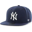 cappello-piatto-blu-navy-snapback-liscio-di-mlb-new-york-yankees-di-47-brand