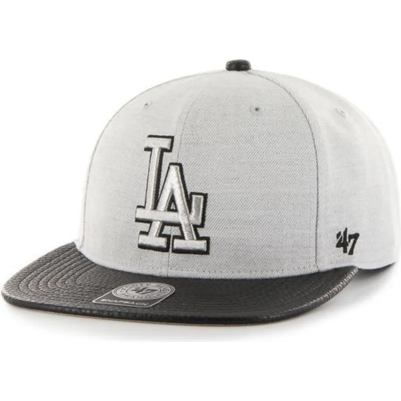 cappelli-piatta-grigio-snapback-lisa-lateral-dei-los-angeles-dodgers-mlb-di-47-brand